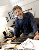 Todd London in his office at New Dramatists (photo by Susan Johann)
