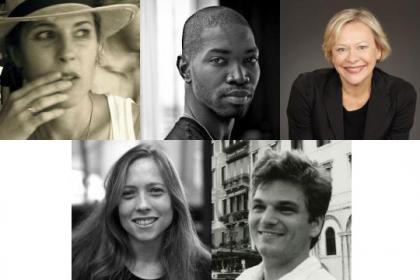 Clockwise from top left: Barbara Hammond, Tarell Alvin McCraney, Susan Mosakowski, John Walch and Jenny Schwartz