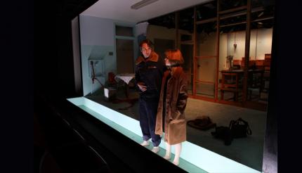 Stephen O'Reilly & Christy Escobar. Set: Blanca Anon. Lights: Drew Florida. Costumes: Angela Harner. 