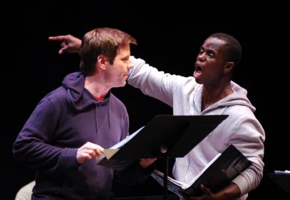 James T. Lane and Billy Sharpe rehearse @ The Souther Writer's Project, Alabama Shakespeare Festival. (Photo: Cecelia Hanley)