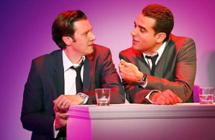 Jason Butler Harner and Bobby Cannavale in the stageFARM's 2009 Rattlestick production, dir. Evan Cabnet