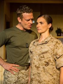 Michael Colby Jones as Baines and Mairin Lee as Casey in Premiere Stages production