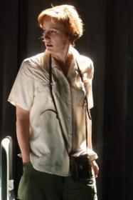 Sarah Agnew as Lee Miller in the Cincinnati Playhouse production.  Photo by Sandy Underwood