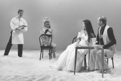 Michael Lewis, Beth Dixon, Liana Pai and B.J. Brown in <I>America Dreaming</i>.