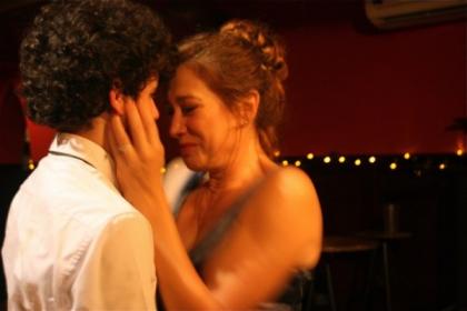 Evan Crommett and Meg Gibson in Rising Phoenix Rep's 2010 production, dir. Brian Roff