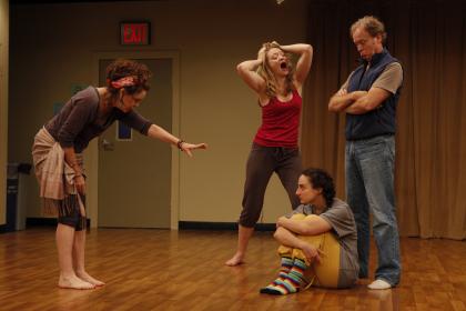 Didi O'Connell, Reed Birney, Tracee Chimo, Heidi Schreck, and Peter Friedman, photo by Sam Gold