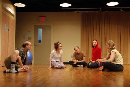 Didi O'Connell, Reed Birney, Tracee Chimo, Heidi Schreck, and Peter Friedman, photo by Sam Gold