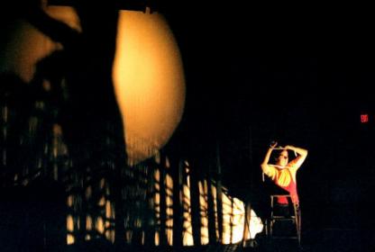 Tim Grady in Circus Tracks (U. of Iowa, 2005). Photo by Annie Bierma.