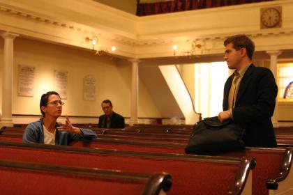 Jan Leslie Harding, Dean Imperial and Joel Johnstone. Rising Phoenix Repertory, 2007. Photograph by Daniel Talbott.
