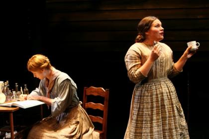 Julie Jesneck and Campion Hall in Green Girl (SPF 2008). Photo by Carol Rosegg.