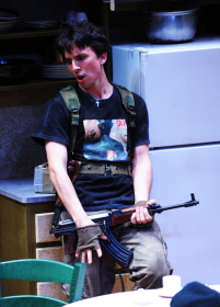 Alexander Strain in <I>Honey Brown Eyes</I> at Theater J, directed by Jessica Lefkow. Photo by Stan Barouh.