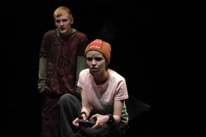 Humana Festival. Robin Lord Taylor and Reyna de Courcy. Photo by Harlan Taylor.