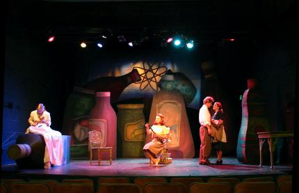 Leanna Heiber, Amanda Whisner, Kichael Kuhn and Christine Winkler in <I>Beautiful Again</I>, Commonweal Theatre Company.