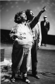 "We’ll follow the stars. Look where the rope went up." Amy Washburn (Gil) and Michael Arthur (Del): UT Austin.