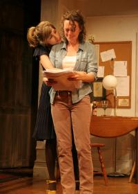 Aya Cash and Samantha Soule in <I>Killers and Other Family</i>, directed by Caitriona McLaughlin. Photo by Sandra Coudert