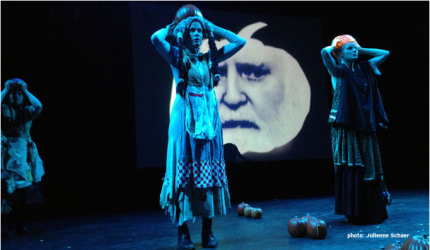 photo by Paula Court. Pictured: Molly Hickok, Tymberly Canale, Kourtney Rutherford
