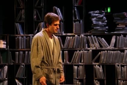 Alex Zorbas as Matthew. Tristan Bates Theatre, London for New Company. Photo: JKenyon