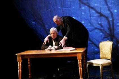 Bryant Bradshaw and James Himelsbach in <I>Man-Made</i>. Photo by Susan Cook.