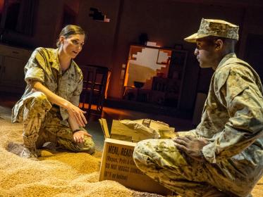 Mairin Lee as Casey and Landon G. Woodson as Staff Sgt Thomas Williams