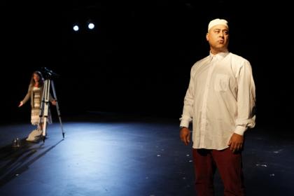 Ramsey Faragallah and Connie Hall in the Noor Theatre production