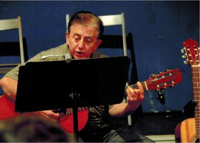 Nelson Gonzales plays traditional Puerto Rican folk music in workshop at the O'Neill