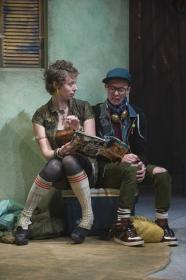 Jessica Hudson and Matthew Sherbach in the About Face Theatre production, photo by Michael Brosilow