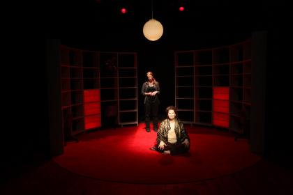 Emily Ackerman and Randy Danson in <I>Precious Little</I> at Clubbed Thumb, directed by Hal Brooks. Photo by Carl Skutsch.