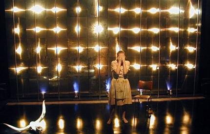 Paige Rogers in <I>Bone to Pick</I>, directed by Rob Melrose, Cutting Ball Theater, 2011.