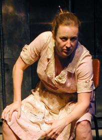Paige Rogers in <I>Bone to Pick</I>, directed by Rob Melrose, Cutting Ball Theater, 2011.