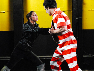 Melissa Paladino and Jason Liebman in Men of Steel (Vampire Cowboys 2007)