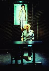 Lynne McCollough and Dee Pelletier in <i>Self Defense, or death of some salesman</i> at New Georges. Photo by Colin D. Young.