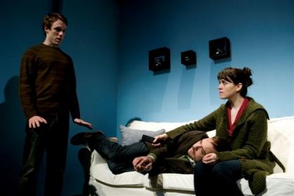 Ryan King, Brandon Miller and Emily Donahoe in Apparition Production's 2008 production, dir. Wendy C. Goldberg