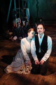 <I>Vendetta Chrome</I> at Clubbed Thumb, directed by Alexis Poledouris. Photo by Carl Skutsch.