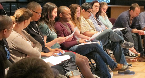 The resident playwright company during the May 2011 All Writers Meeting