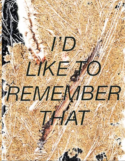 I'd like to remember that.